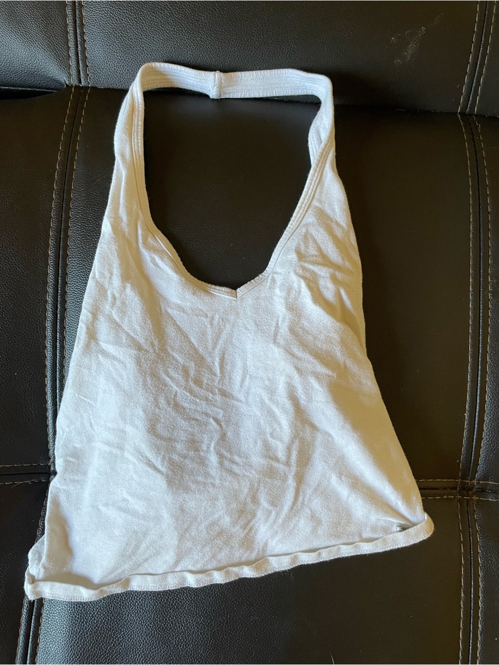 Hollister White Halter Tank Top